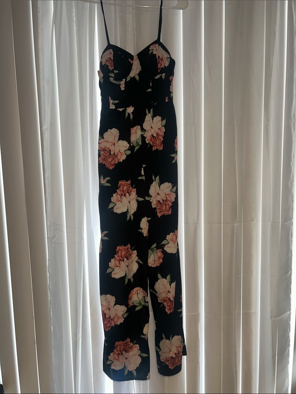 Band of Gypsies Black Floral Jumpsuit